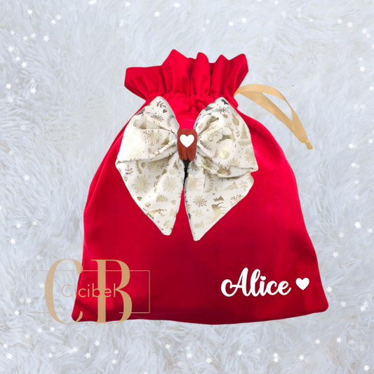 SACCHETTO IN VELLUTO ROSSO