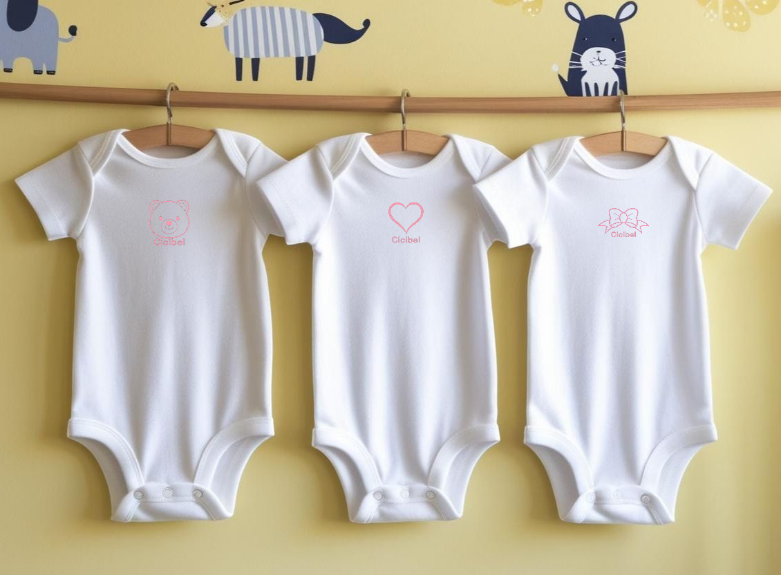 TRIPACK BODY BIMBO/A ORSETTO CUORE FIOCCO