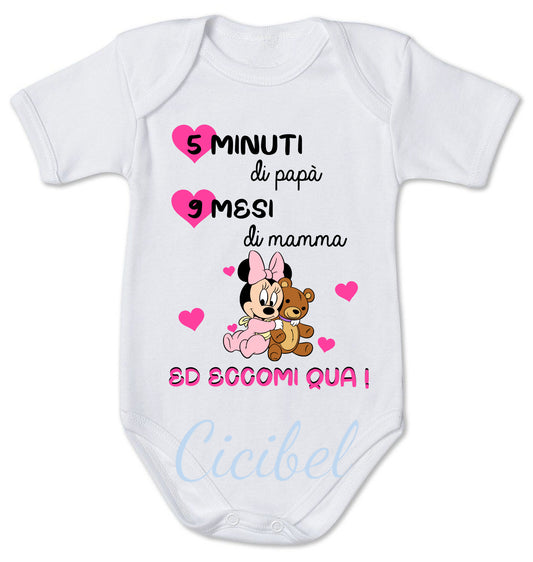 Body neonata MINNIE ECCOMI QUA