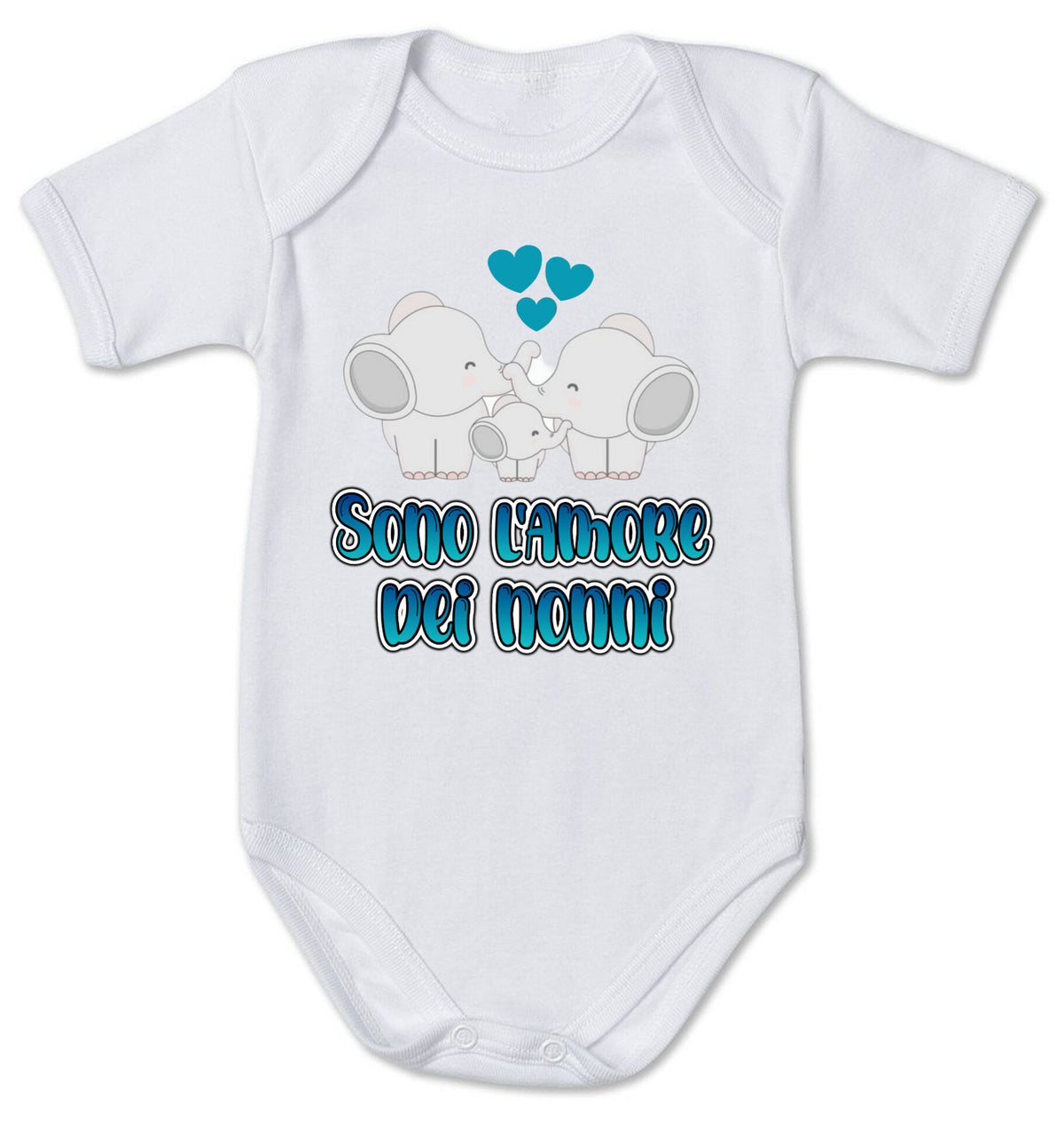 Body Neonato 100% Cotone Personalizzato AMORE DEI NONNI