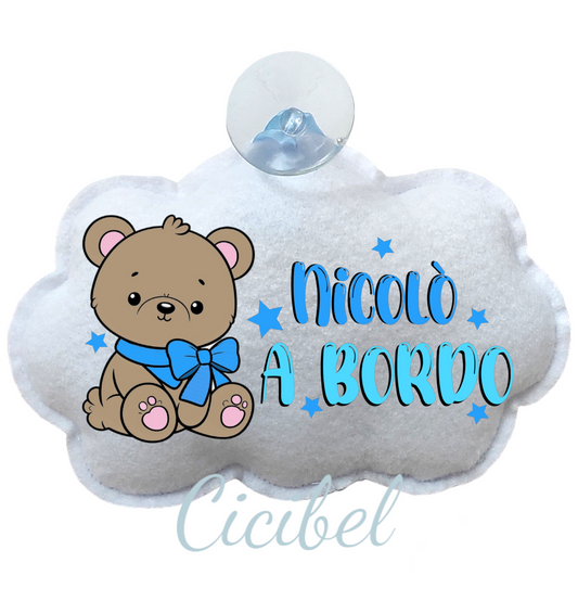 NUVOLA BIMBO A BORDO CON ORSETTO