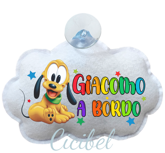 NUVOLA BIMBO A BORDO CON PLUTO