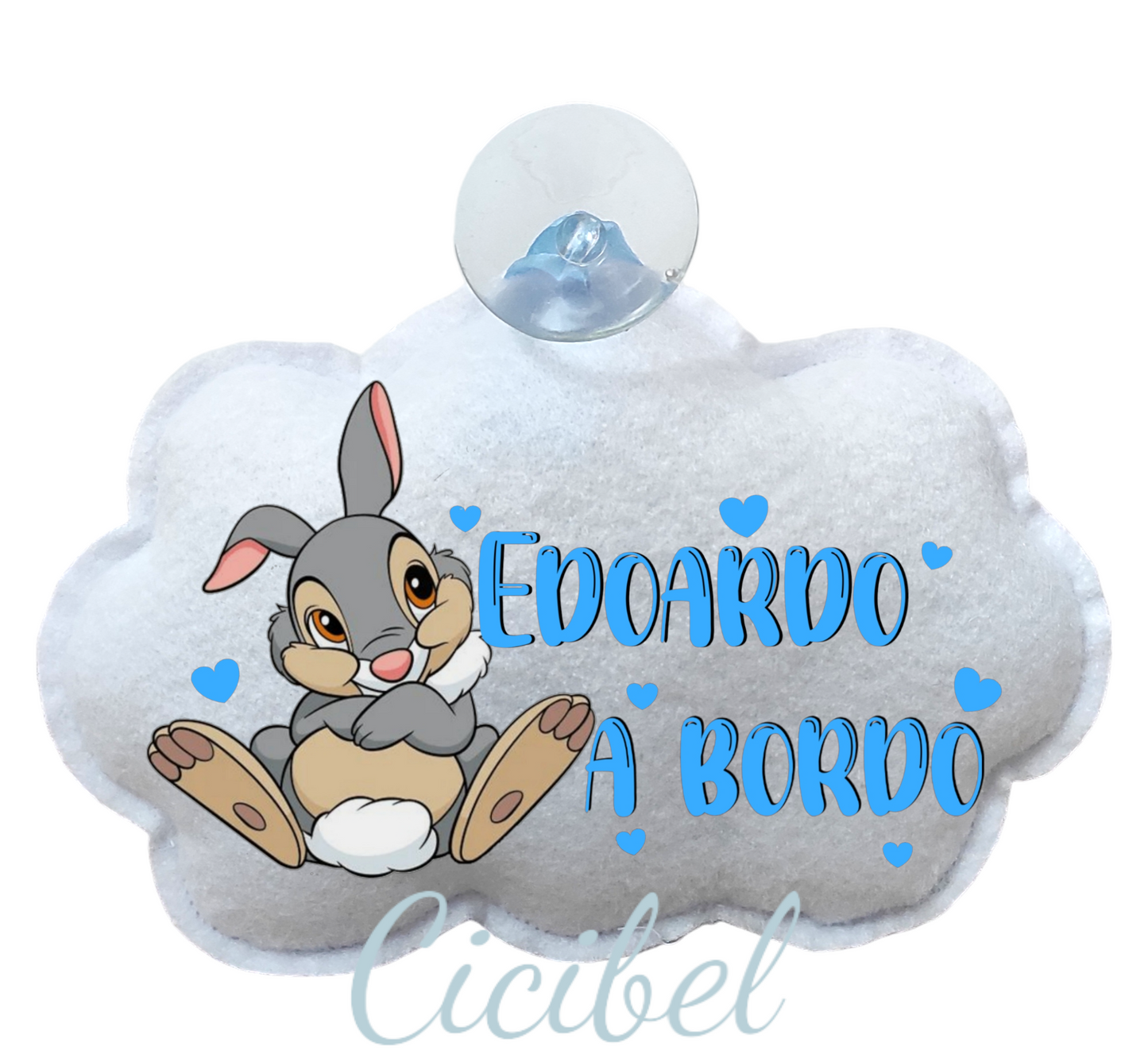 NUVOLA BIMBO A BORDO CON TAMBURINO