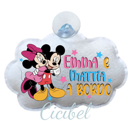NUVOLA BIMBO A BORDO MINNIE E TOPOLINO