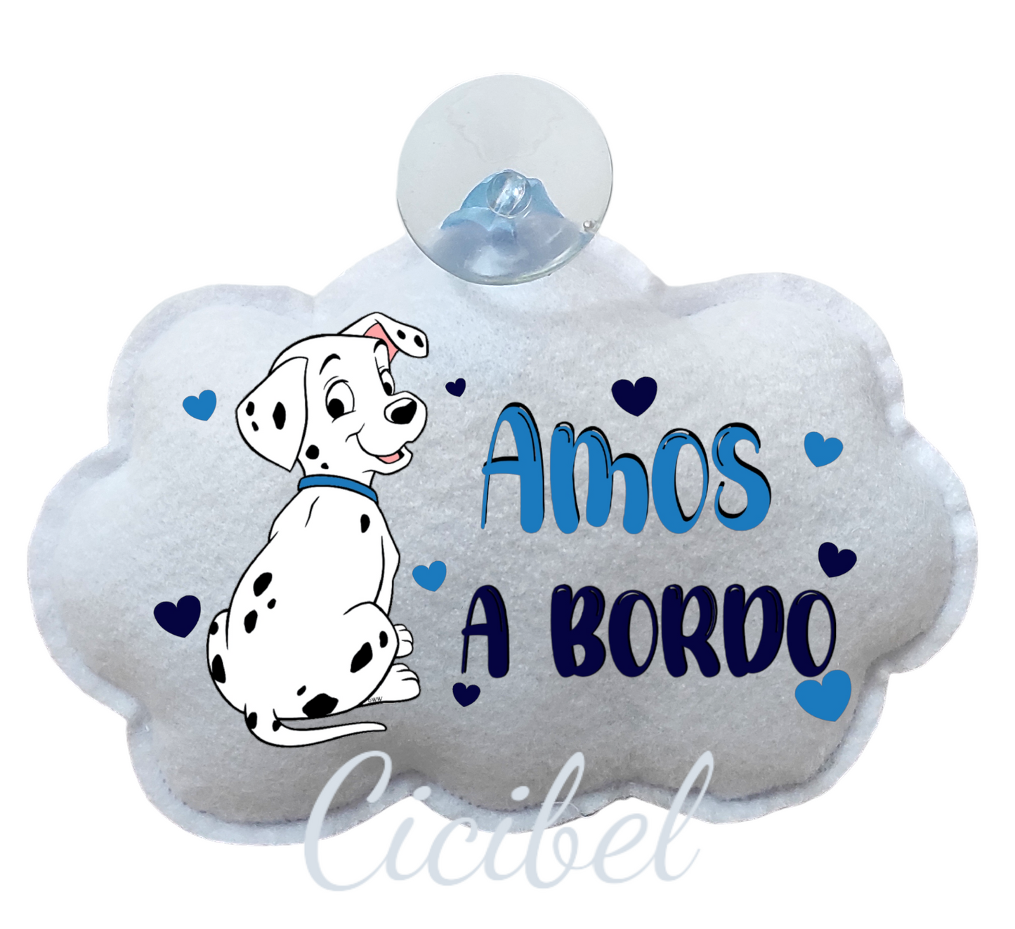 NUVOLA BIMBO A BORDO CON DALMATA CARICA DEI 101