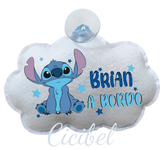 NUVOLA BIMBO A BORDO CON STITCH