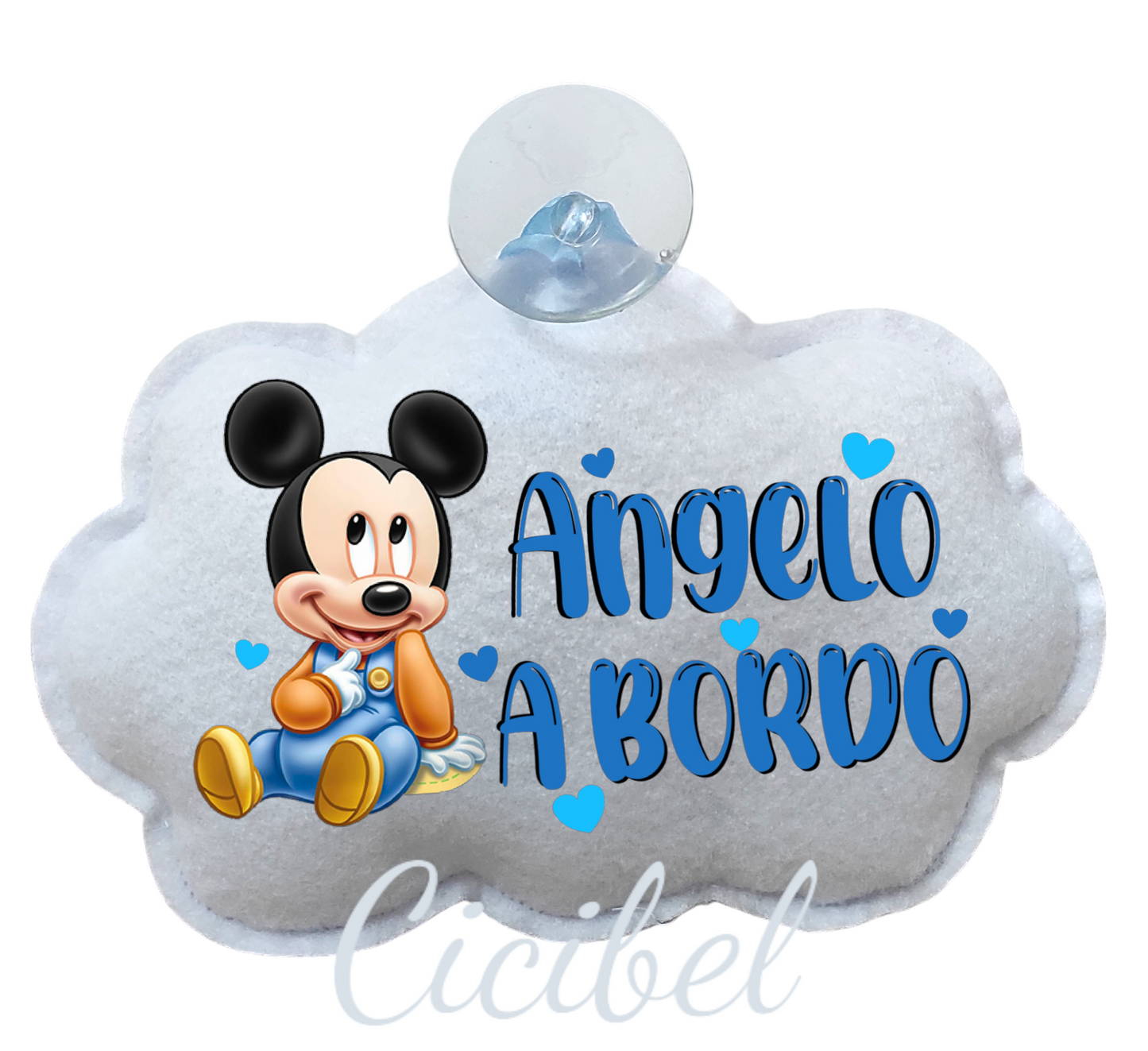 NUVOLA BIMBO A BORDO CON TOPOLINO