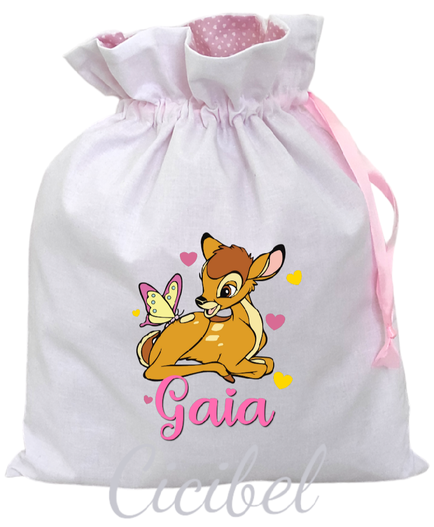 Sacca Primo Cambio Personalizzata in Cotone BAMBI