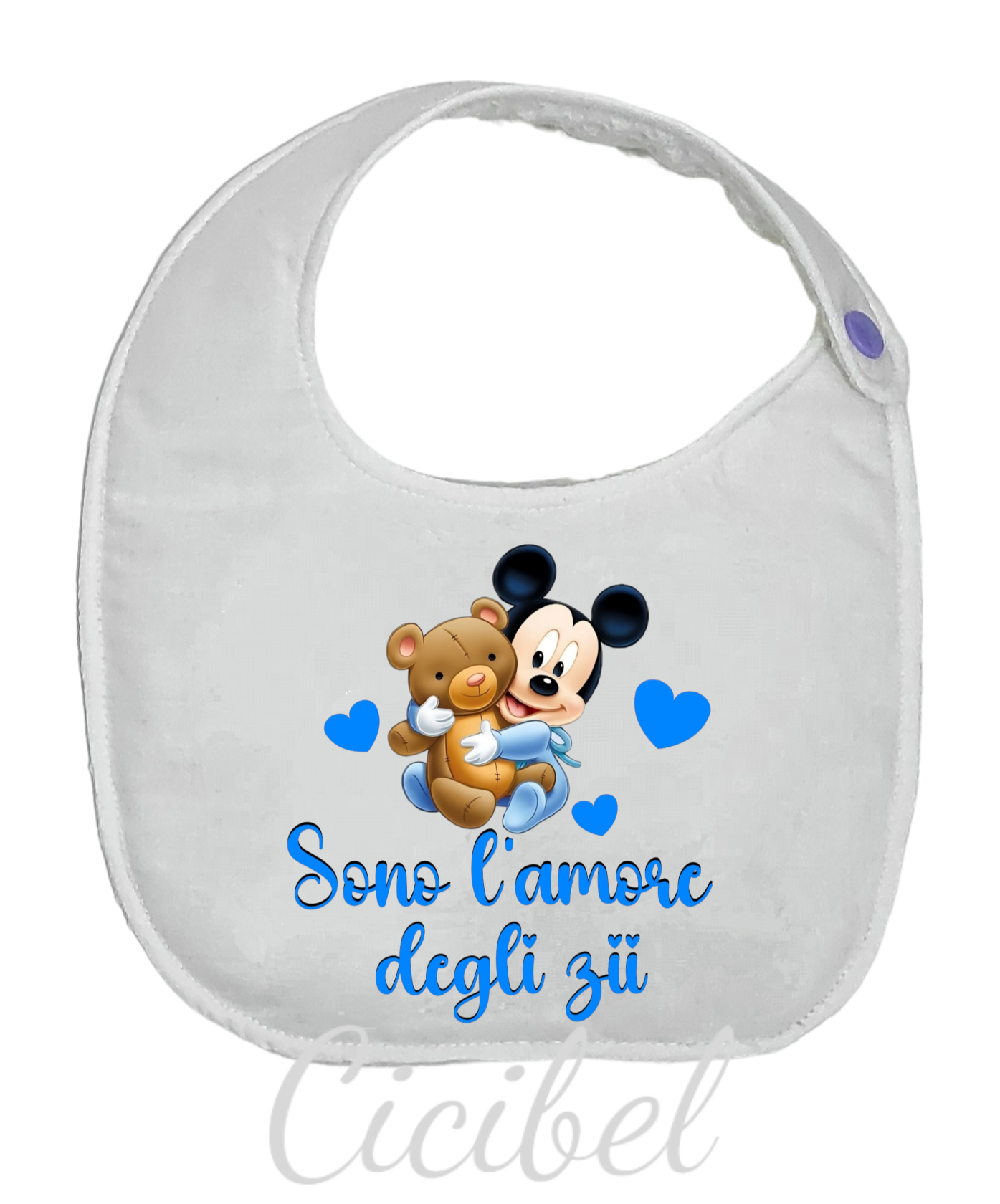 BAVAGLINO 0/12 MESI TOPOLINO AMORE DEGLI ZII