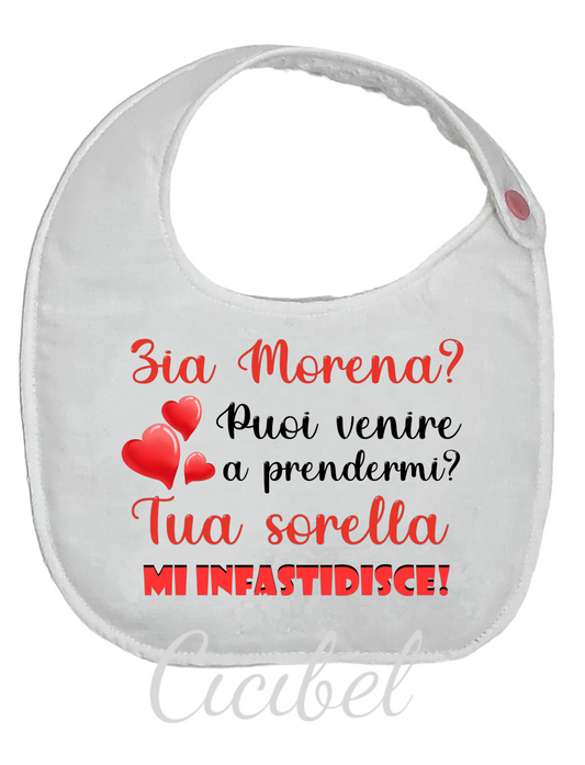 BAVAGLINO 0/12 MESI DEDICA ZIA