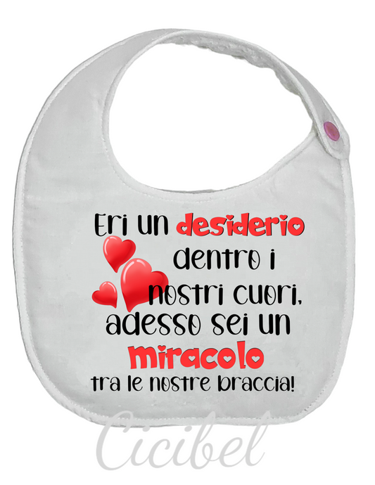 BAVAGLINO 0/12 MESI MIRACOLO TRA LE NOSTRE BRACCIA