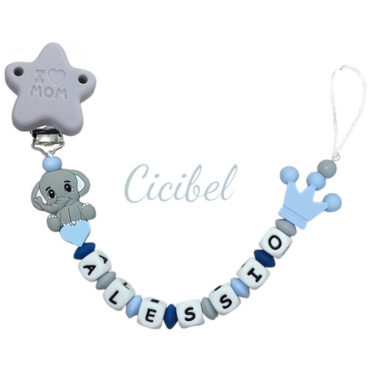 CATENELLA PORTACIUCCIO ELEFANTINO CELESTE