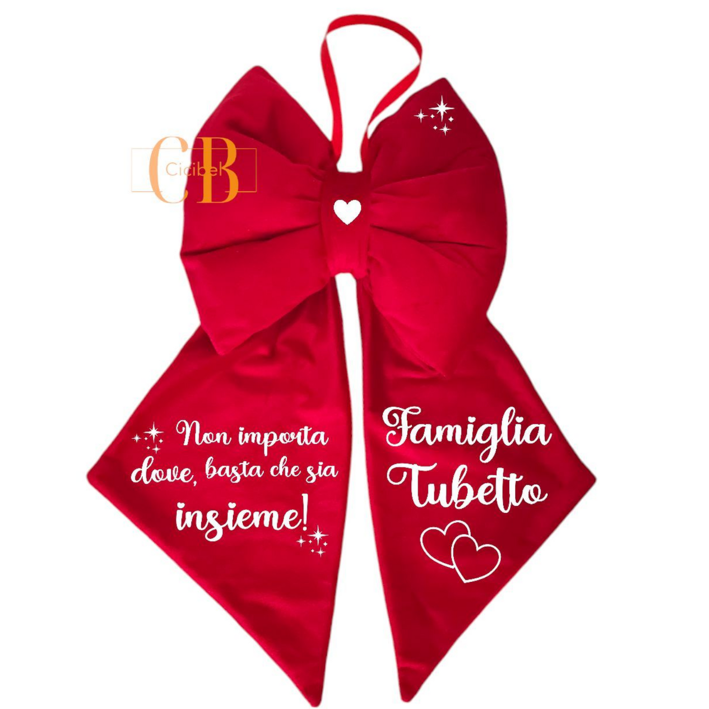 FIOCCO FUORIPORTA/PUNTALE IN VELLUTO ROSSO