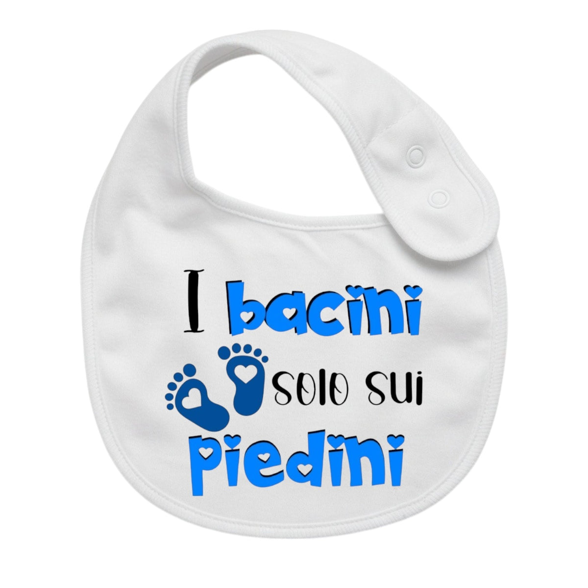 Bavaglino Neonato Personalizzato in cotone 0/12 MESI BACINI SOLO SUI PIEDINI
