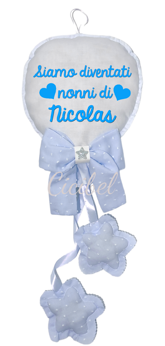 FIOCCO PALLONCINO "SIAMO DIVENTATI NONNI"