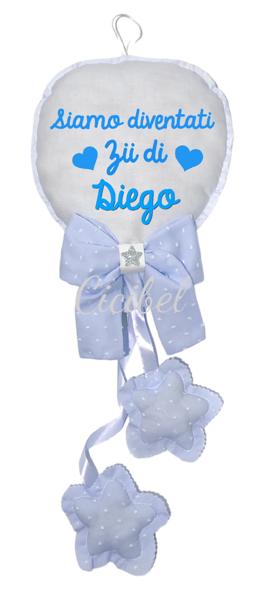 FIOCCO PALLONCINO "SIAMO DIVENTATI ZII"