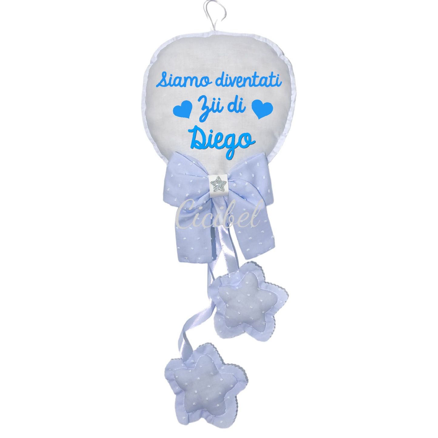 FIOCCO PALLONCINO "SIAMO DIVENTATI ZII"