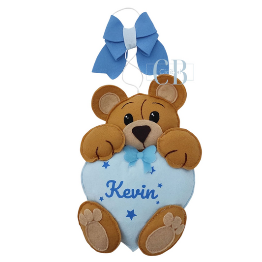 FIOCCO NASCITA CELESTE SMALL CON ORSETTO