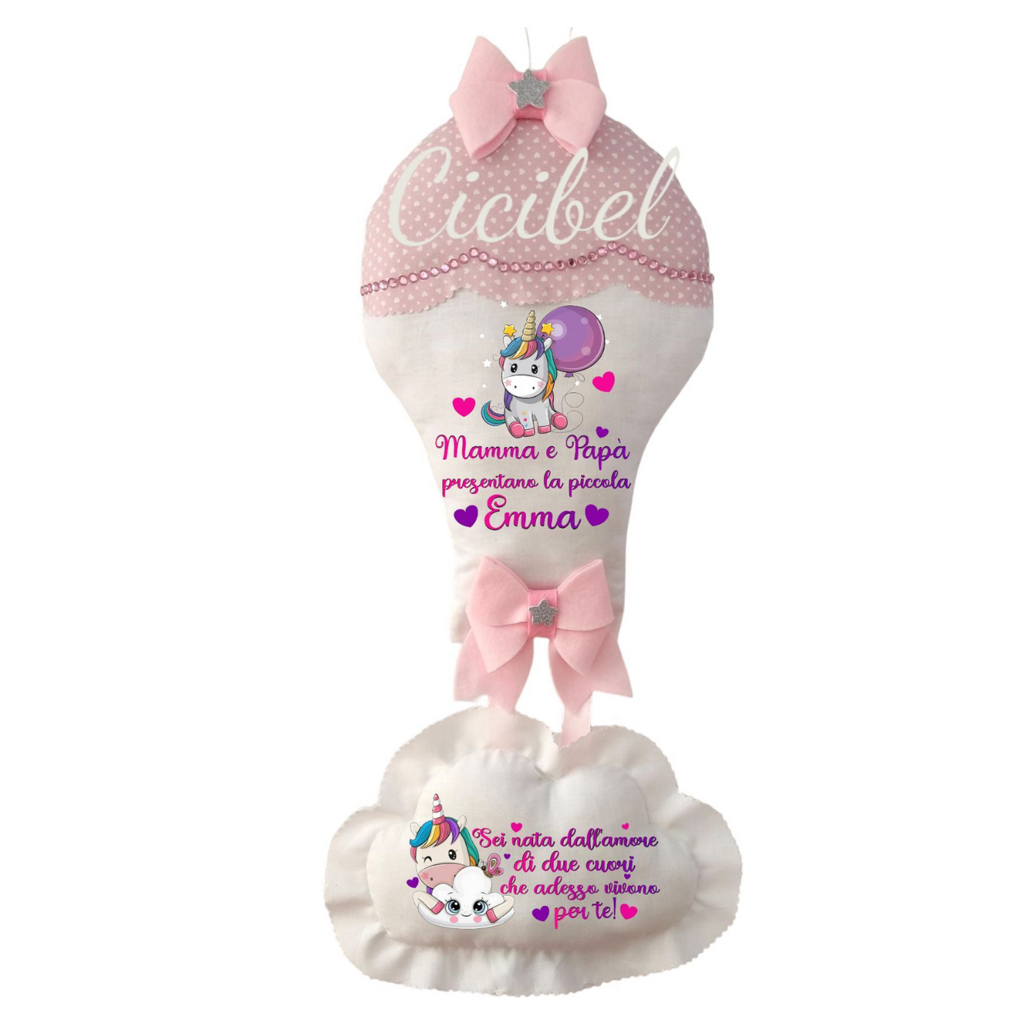 FIOCCO MONGOLFIERA UNICORNO