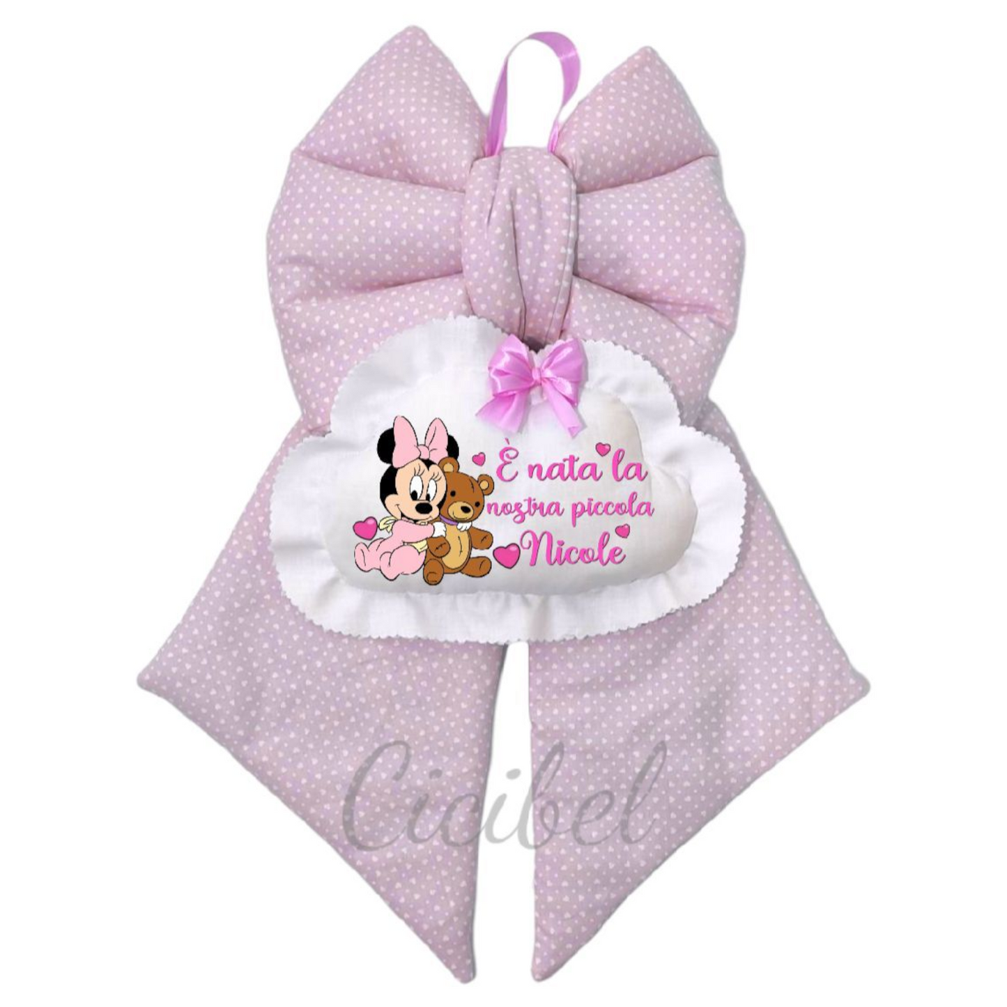 FIOCCO NASCITA CLASSICO ROSA MINNIE