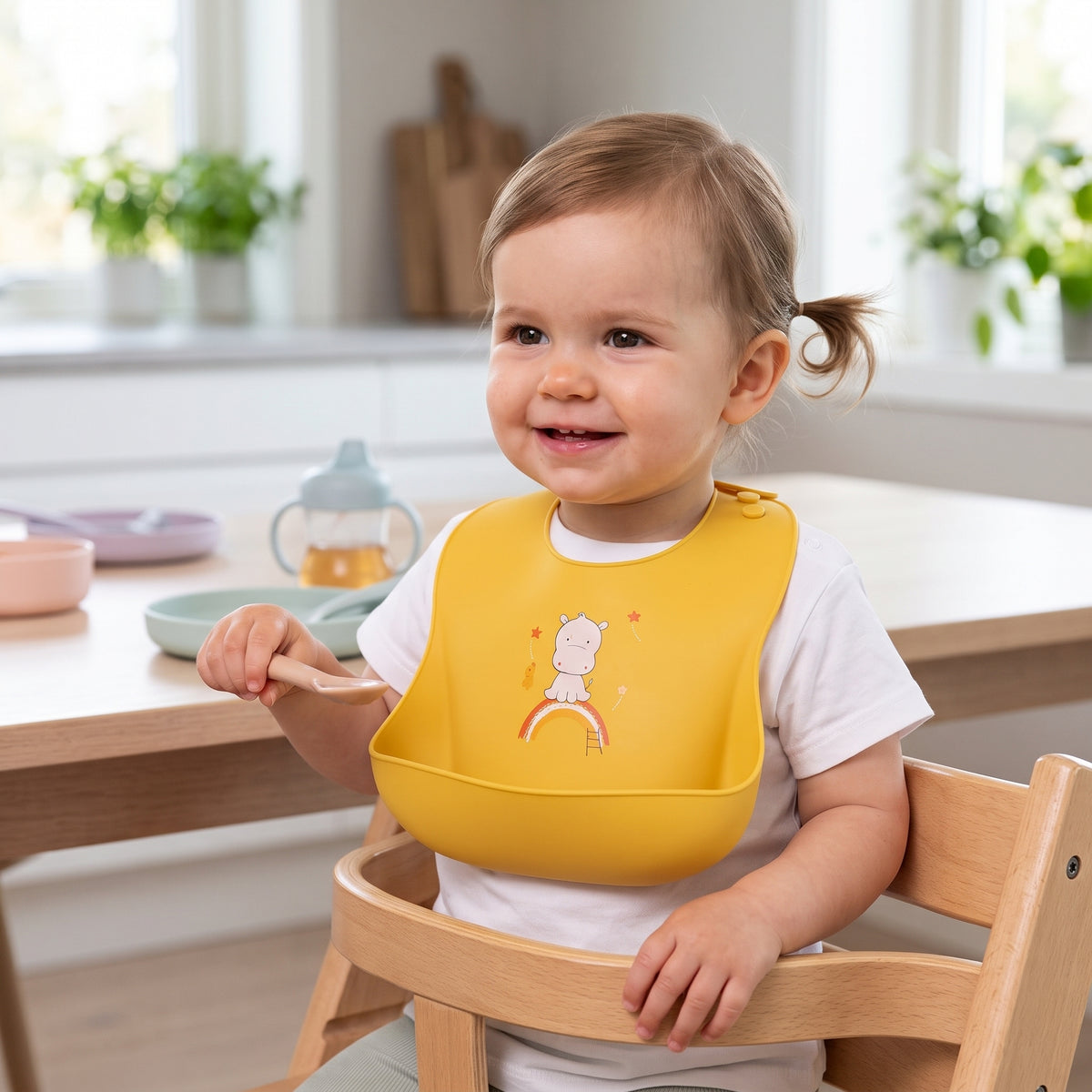 BAVAGLINO IN SILICONE CON IPPOPOTAMO "ELLEPI"