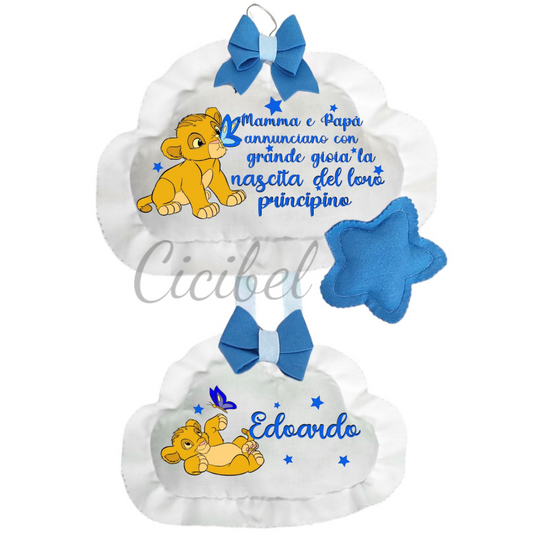 FIOCCO NASCITA DOPPIA NUVOLA SIMBA