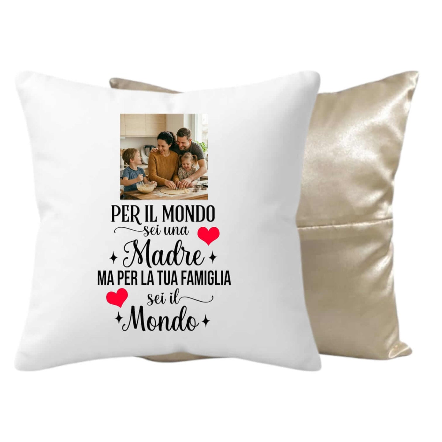 Regalo festa della mamma: cuscino quadrato con foto 40x40