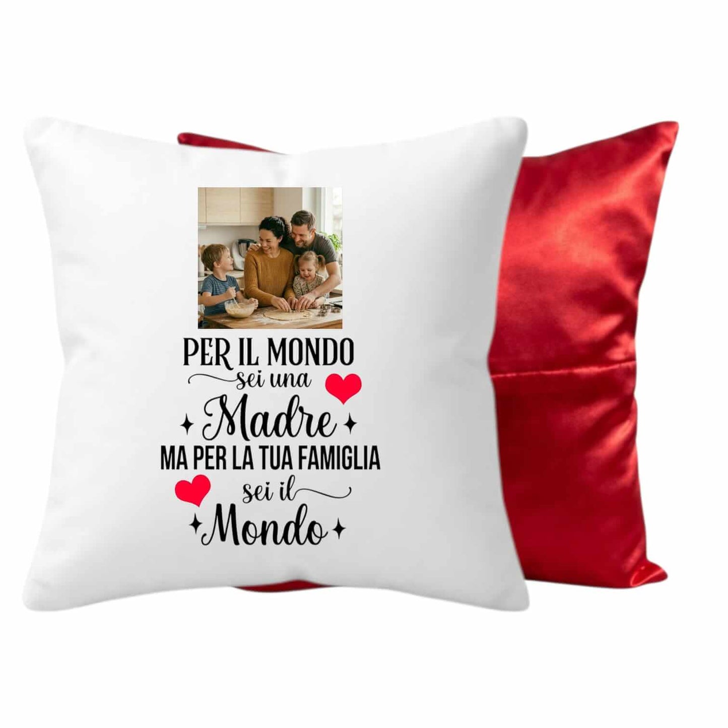 Regalo festa della mamma: cuscino quadrato con foto 40x40