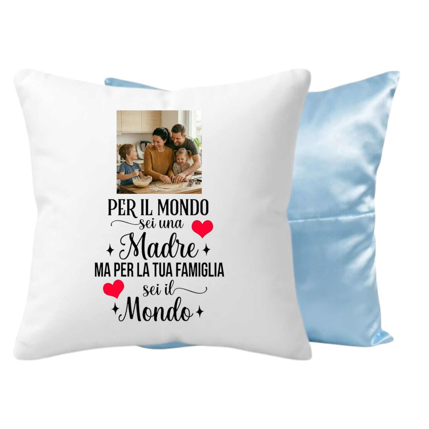 Regalo festa della mamma: cuscino quadrato con foto 40x40