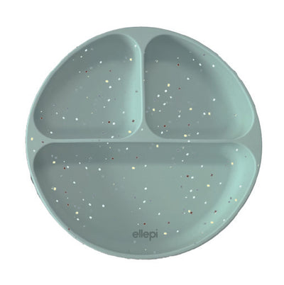 PIATTO IN SILICONE CON VENTOSA - ELLEPI - VERDE
