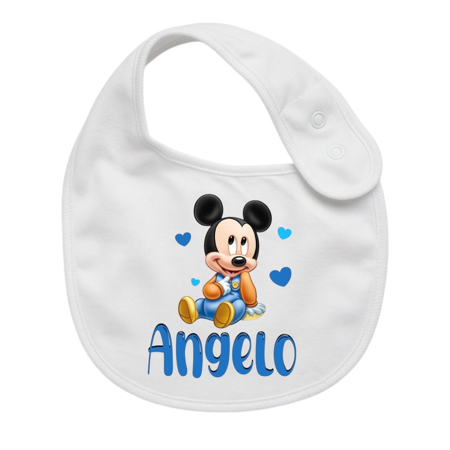 Bavaglino Neonato Personalizzato in cotone 0/12 MESI TOPOLINO