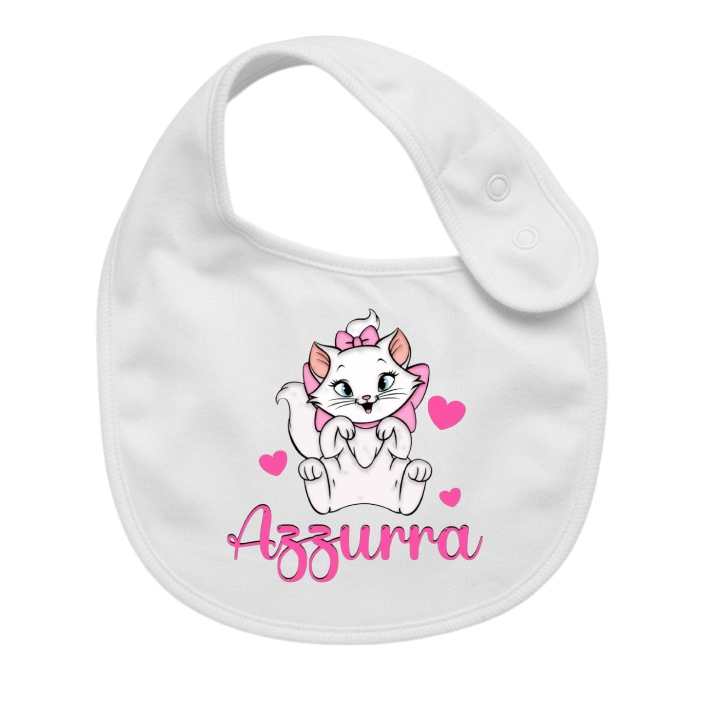 Bavaglino Neonato Personalizzato in cotone 0/12 MESI  MINOU