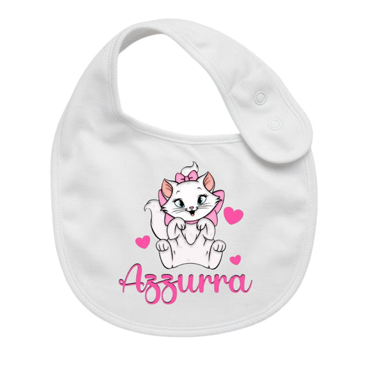 Bavaglino Neonato Personalizzato in cotone 0/12 MESI  MINOU