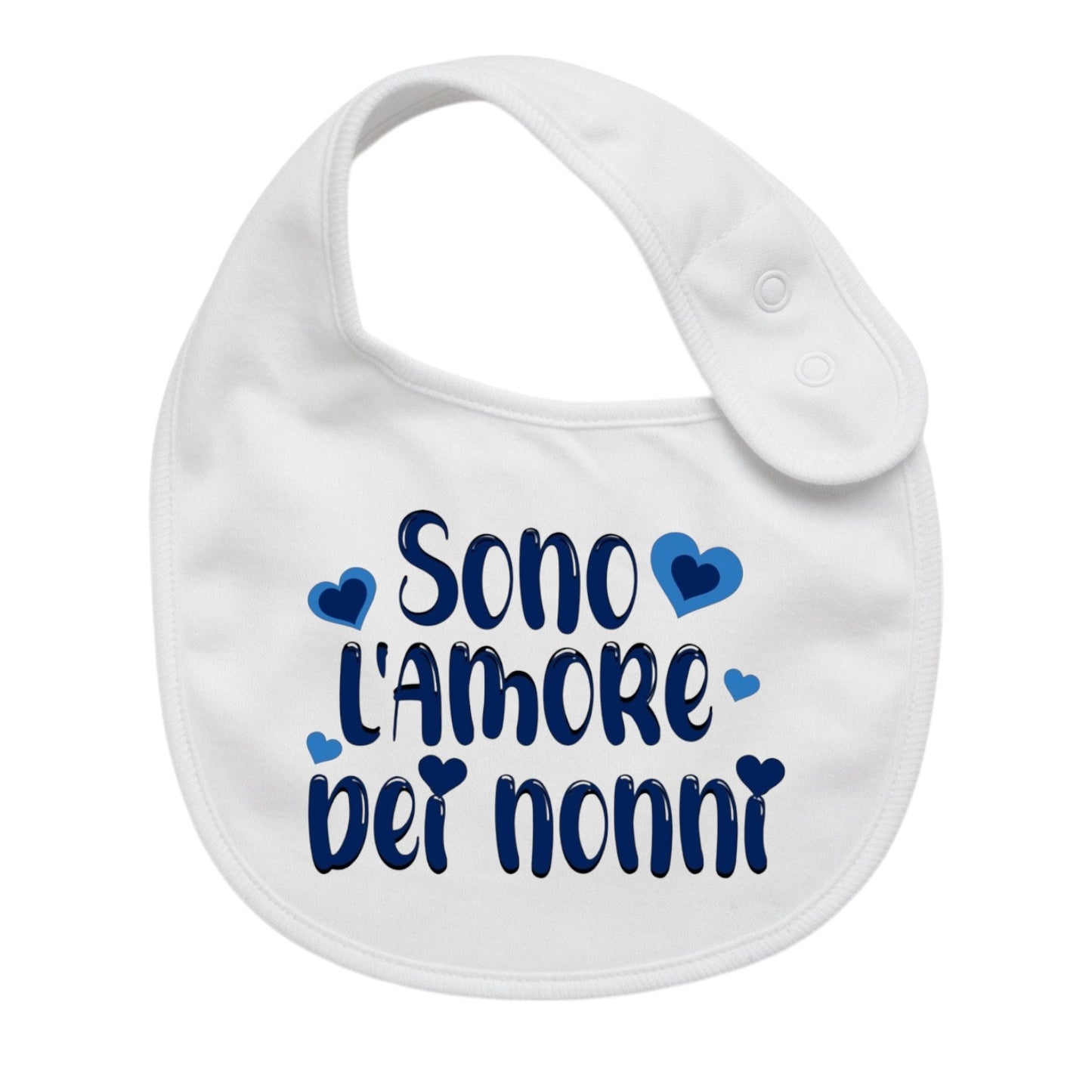 Bavaglino Neonato Personalizzato in cotone 0/12 MESI AMORE DEI NONNI
