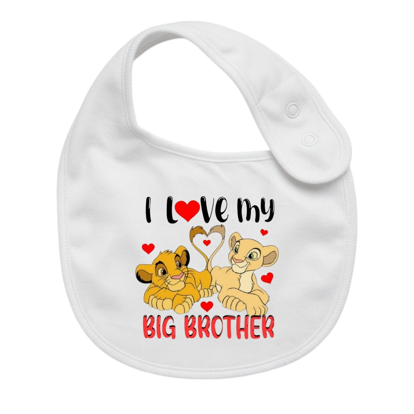 Bavaglino Neonato Personalizzato in cotone 0/12 MESI BROTHER/SISTER