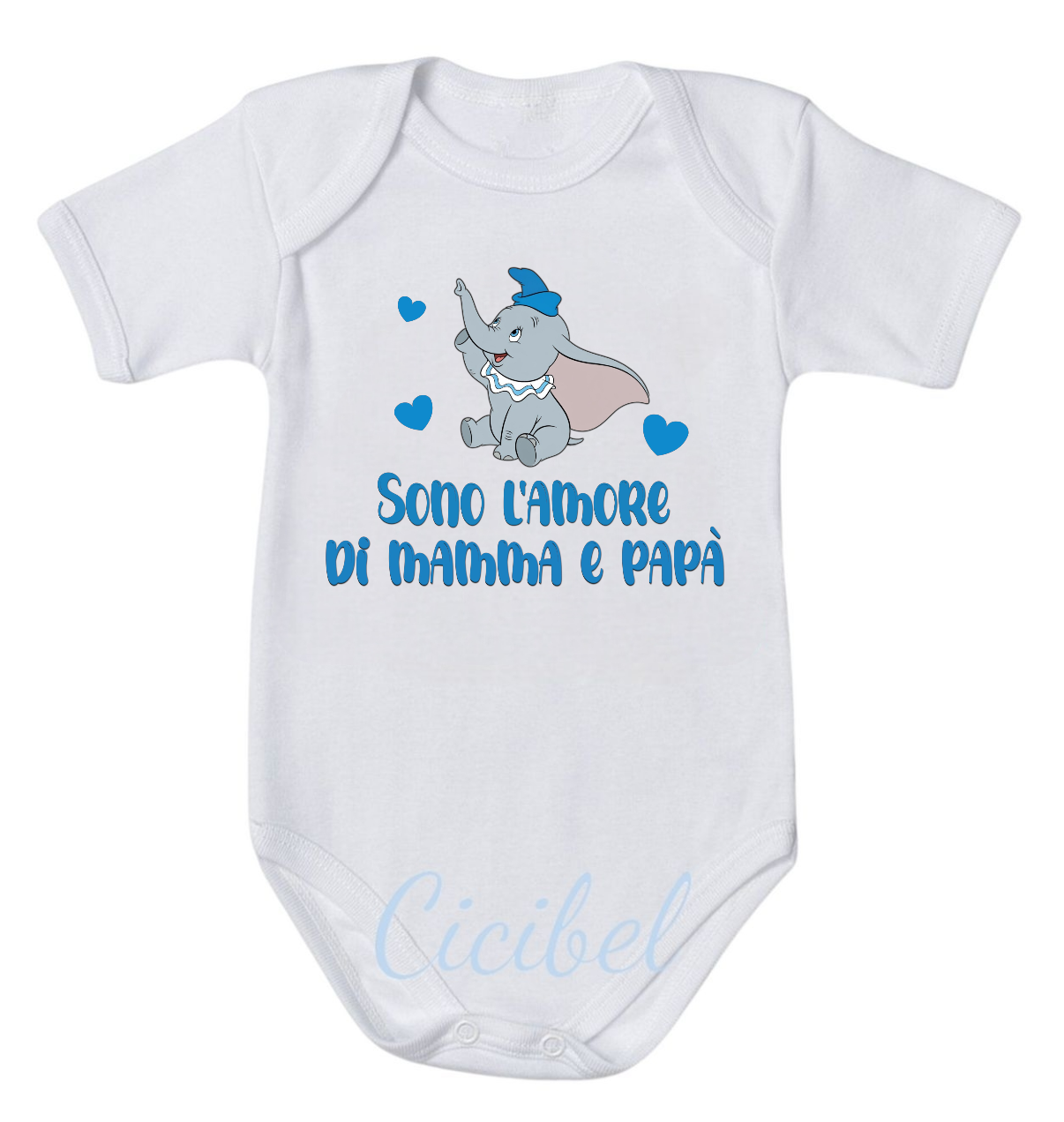 Body neonato AMORE DI MAMMA E PAPÀ CON DUMBO