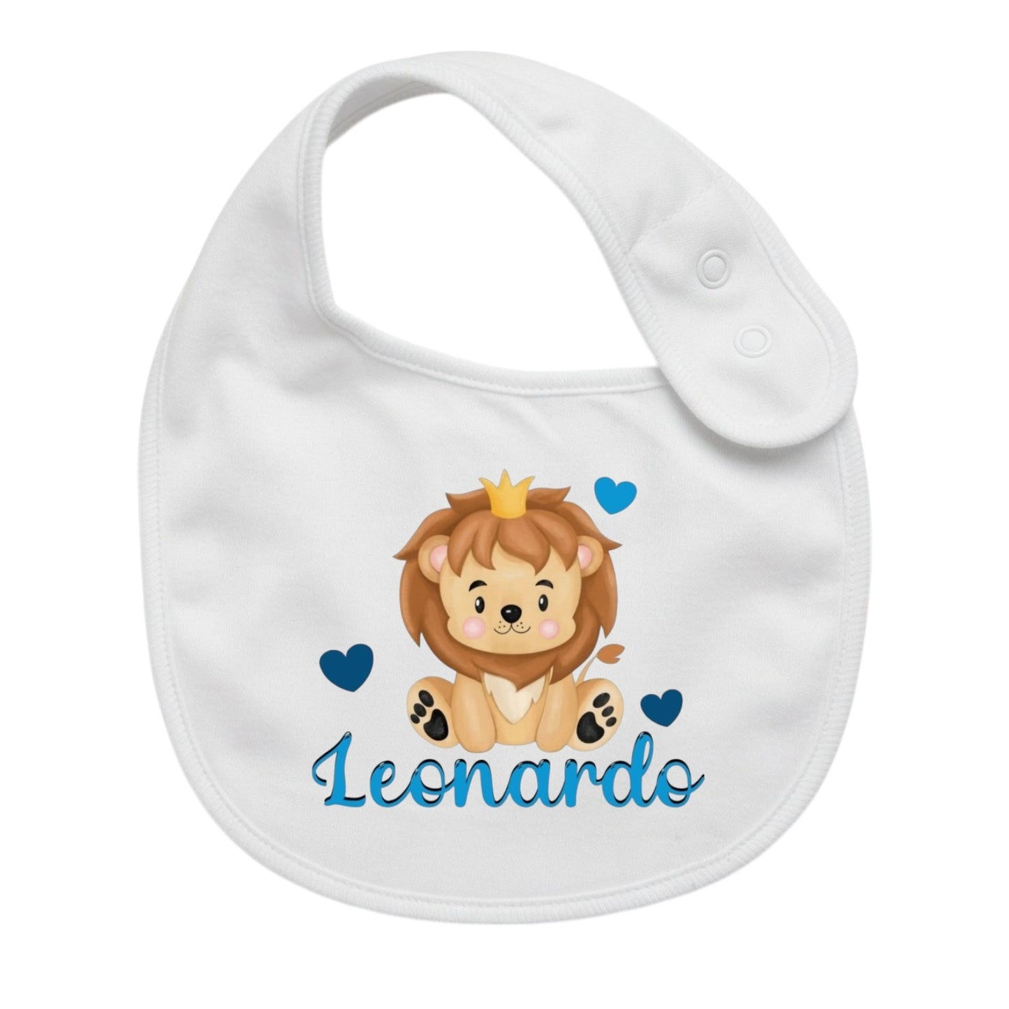 Bavaglino Neonato Personalizzato in cotone 0/12 MESI LEONCINO